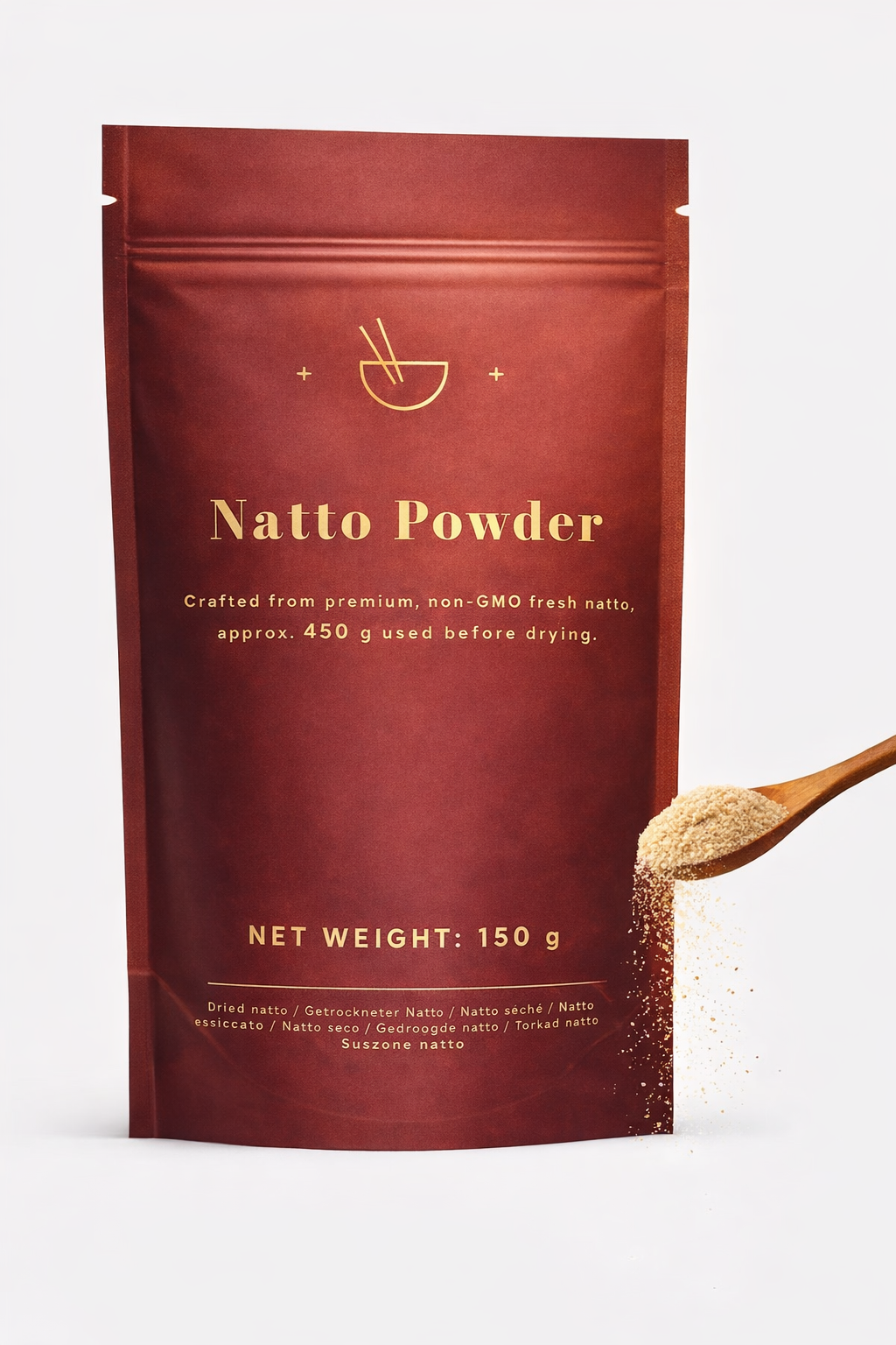 Natto en poudre 150 g – Jusqu’à 450 g de natto utilisés